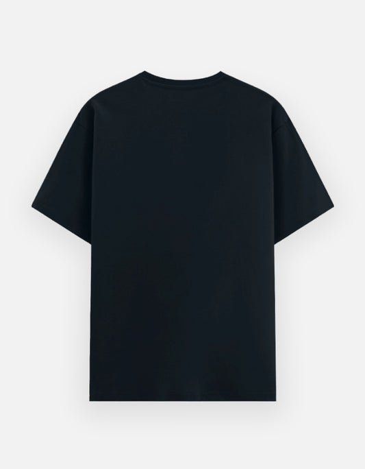 NAYAAH Premium (Navy Blue) Poly-Cotton 180 GSM Unisex T-Shirt – Soft Minimal Everyday Graphic Wear - Smiley Emoji