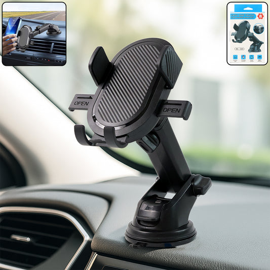 Adjustable Car Mobile Holder with Suction Mount - (1 Pc)