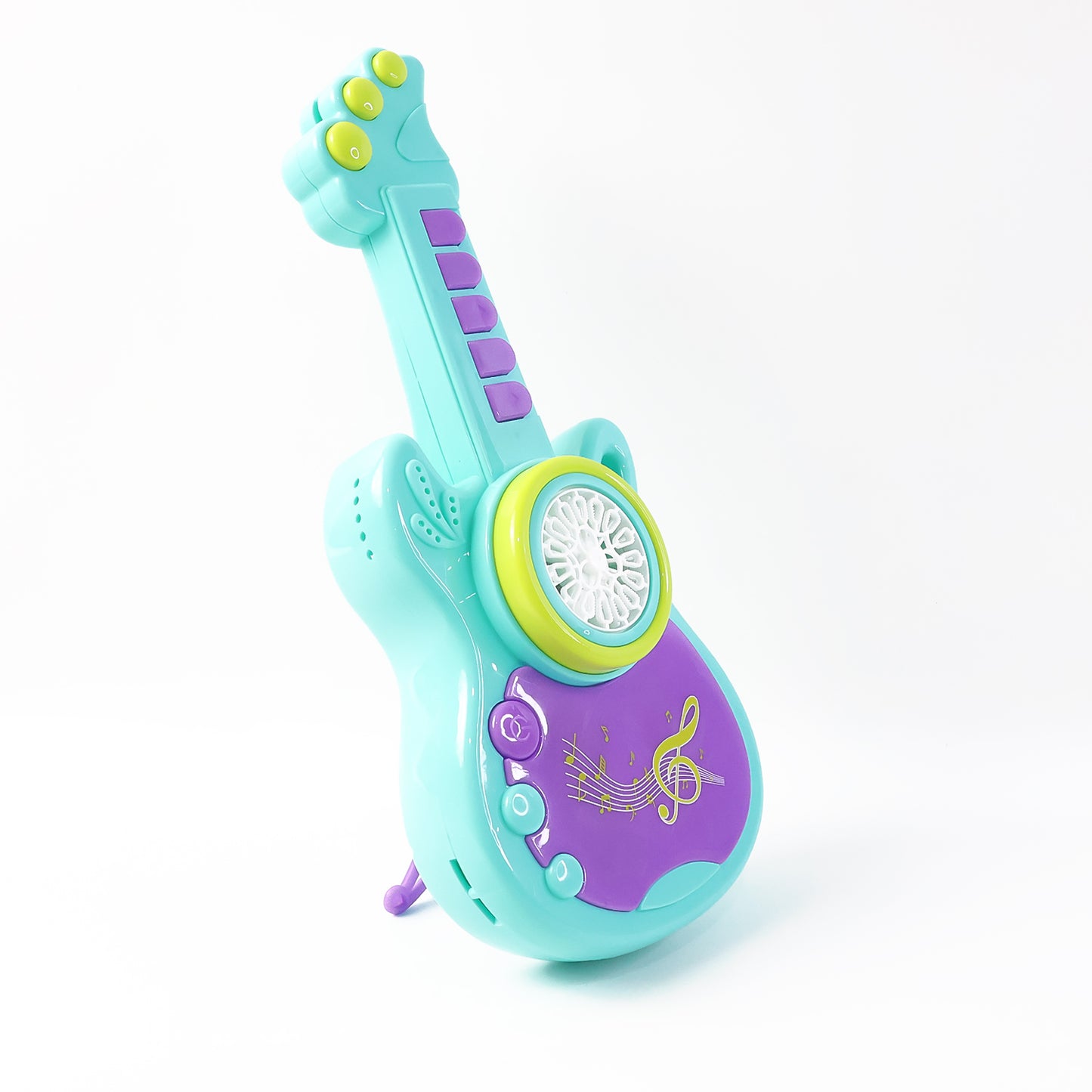 Electric Automatic Guitar Shaped Bubble Machine for Kids Battery Operated Bubble Maker Toy with Soap Solution Durable Bubble Blower for Indoor Outdoor Play Birthday Parties and Kids Activities (1 Set)