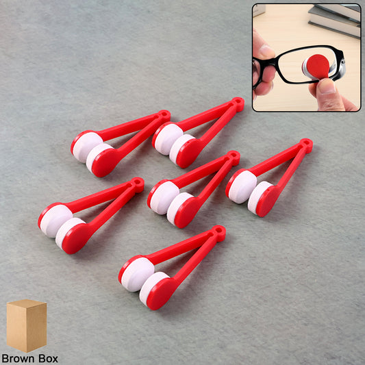 6 Pcs Portable Eyeglass & Sunglass Lens Cleaner Tool – Microfiber Soft Pads for Scratch-Free Cleaning | Double-Sided Compact Glasses Cleaner for Daily Use