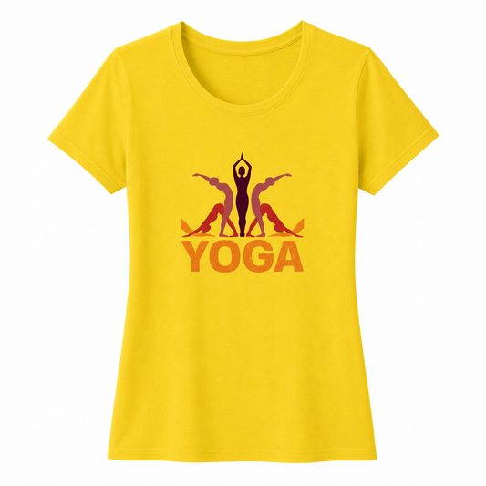 NAYAAH Premium Women's Classic 100% Cotton 180 GSM Regular Fit T-Shirt – Soft Breathable Everyday Essential Wear - Yoga | NewYellow