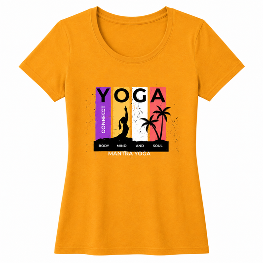 NAYAAH Premium Women's Classic 100% Cotton 180 GSM Regular Fit T-Shirt – Soft Breathable Everyday Wear - Yoga | Golden Yellow