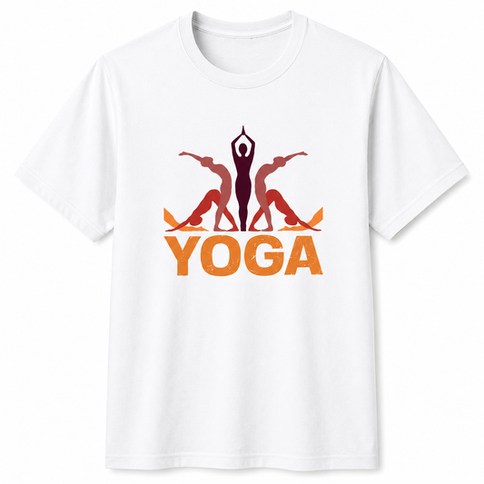 NAYAAH Premium Poly-Cotton 180 GSM Men/Unisex T-Shirt – Soft Minimal Everyday Essential Wear - Yoga | White