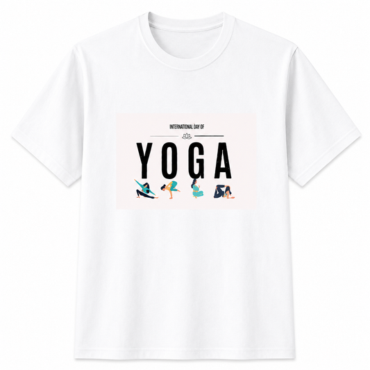 NAYAAH Premium Poly-Cotton 180 GSM Men/Unisex T-Shirt – Soft Minimal Everyday Essential Wear - Yoga | White