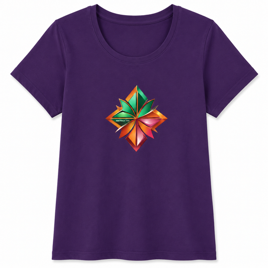 NAYAAH Premium Pre-Shrunk 100% Cotton 180 GSM Female Regular Fit T-Shirt – Soft Breathable Everyday Wear - Abstract Nakshatra