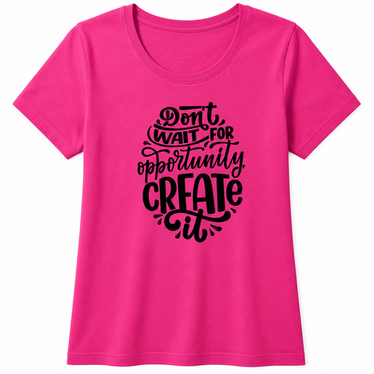 NAYAAH Premium Women's Classic 100% Cotton 180 GSM Regular Fit T-Shirt – Soft Breathable Everyday Wear - Oppertunity | Pink