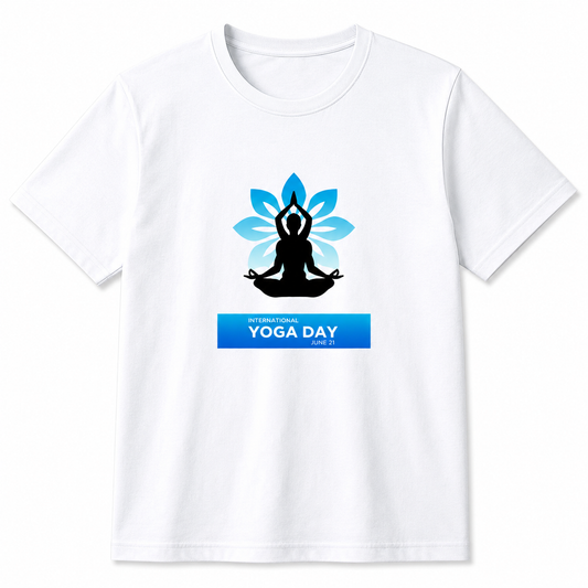 NAYAAH Premium 100% Cotton 180 GSM Unisex Standard Crew T-Shirt – Breathable Comfortable Everyday Wear - International Yoga Day9