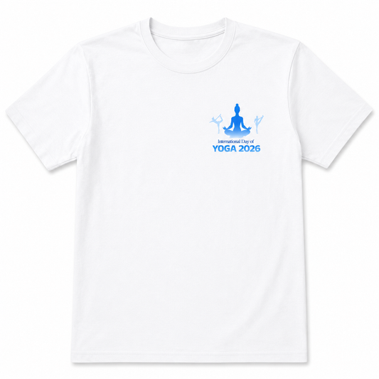 NAYAAH Premium Poly-Cotton 180 GSM Unisex T-Shirt – Soft Minimal Everyday Essential Wear - International Yoga Day1