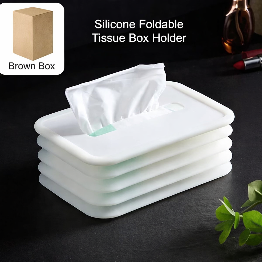 Silicone Tissue Holder – Flexible Wave Design Tissue Box for Bathroom, Office, Car & Bedroom (1 Pc)
