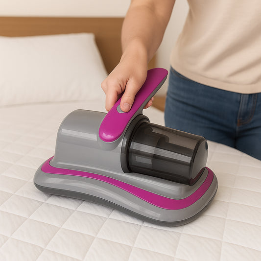 Powerful Portable Handheld Vacuum Cleaner Cordless Rechargeable Mattress and Car Vacuum Cleaner with Strong Suction for Sofa Bed Car Seat Dust and Pet Hair Cleaning (1 Pc)