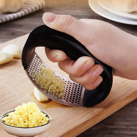 Multipurpose Stainless Steel Garlic Presser | Quick Handy Ginger & Garlic Crusher | Rocking Press Design