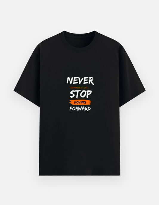 NAYAAH Unisex Basic T-Shirt - Never Stop Black