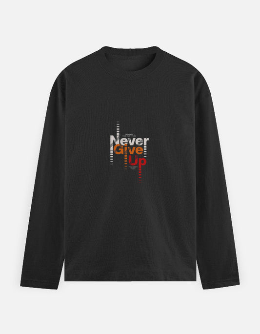 NAYAAH Men's Full Sleeve T-Shirt | Never Give Up