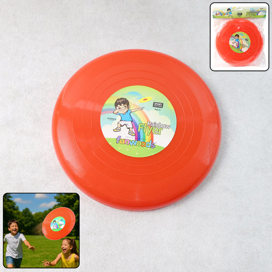 Funwoods Big Outdoor Flying Disc Throw & Catch Game Toy (1 Pc) | Aerodynamic Plastic Frisbee for Kids, Family Play, Parks & Beach Fun