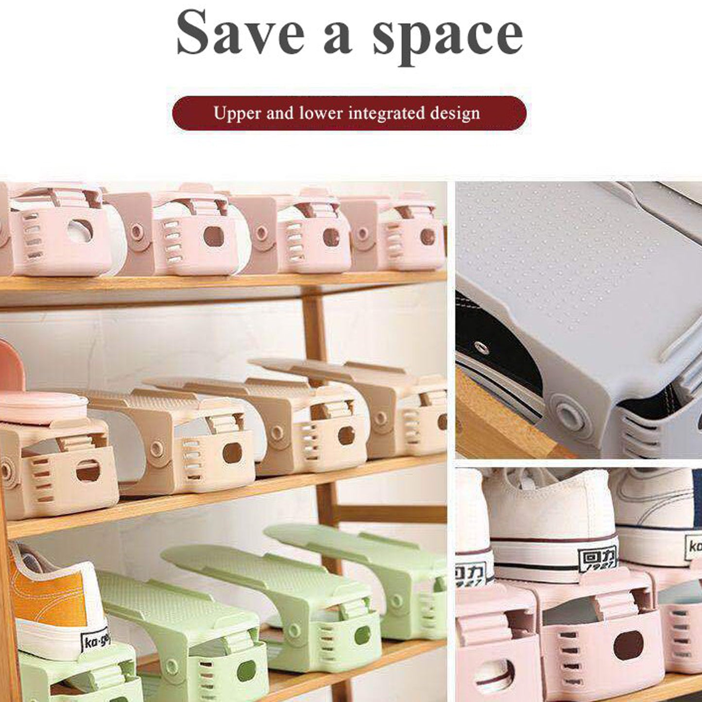 Adjustable Folding Shoe Slots Organizer