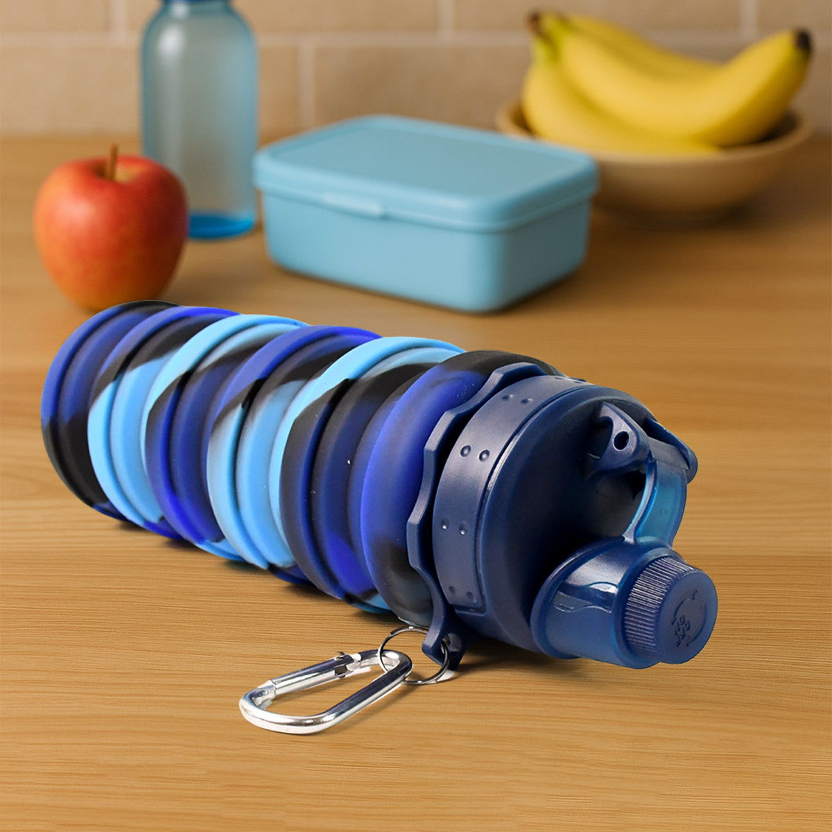 Foldable Silicone Water Bottle – 500 ML | Leak-Proof, Portable Sports, Travel | Collapse it. Carry it. Hydrate smarter