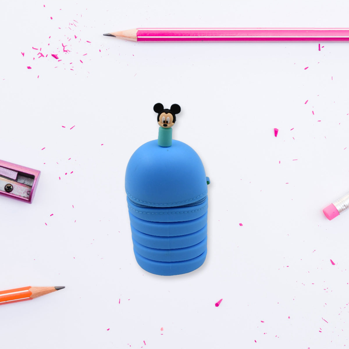 Silicone Telescopic Pen Holder With Zipper Closure And Large Capacity | School Clear Pencil Case