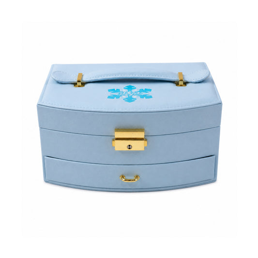 Premium Multi Layer Jewelry Storage Box with Mirror Drawer and Compartments for Rings Earrings Necklaces Bracelets Travel Organizer (1 Set)