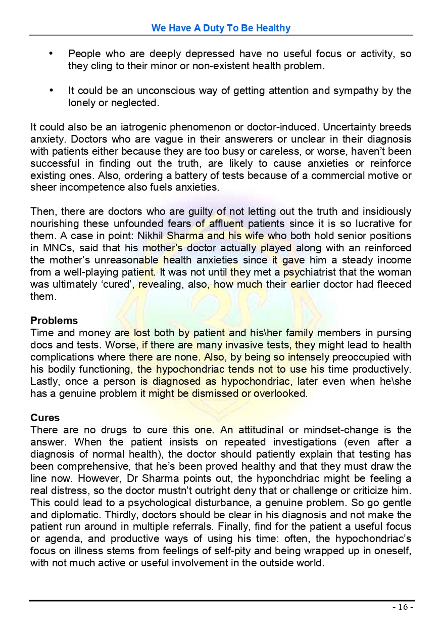We Have A Duty To Be Healthy (100 Health Essays) - Ebook