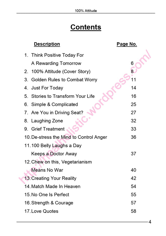 100% Attitude - Corrective LifeStyle (Ebook)