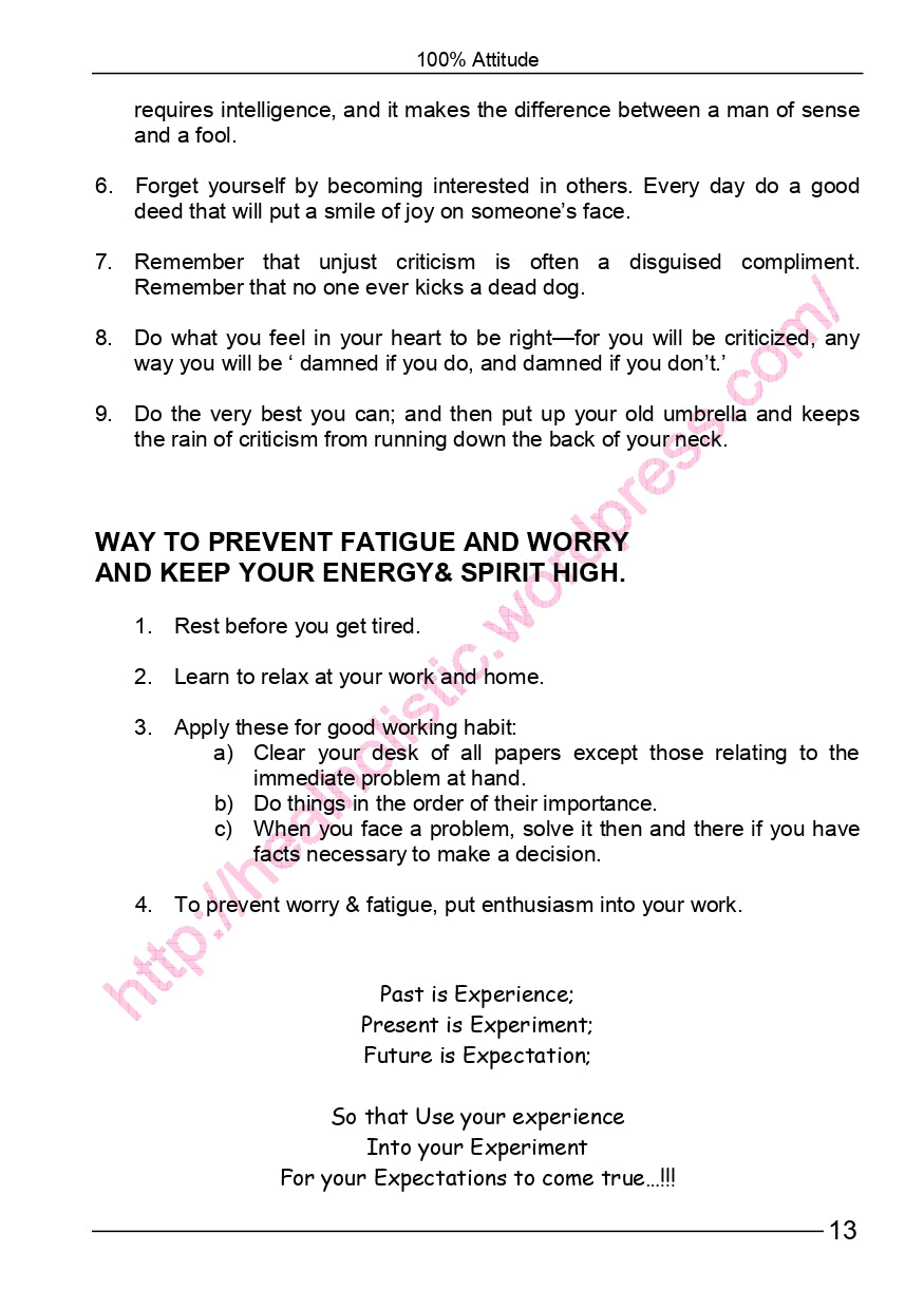 100% Attitude - Corrective LifeStyle (Ebook)