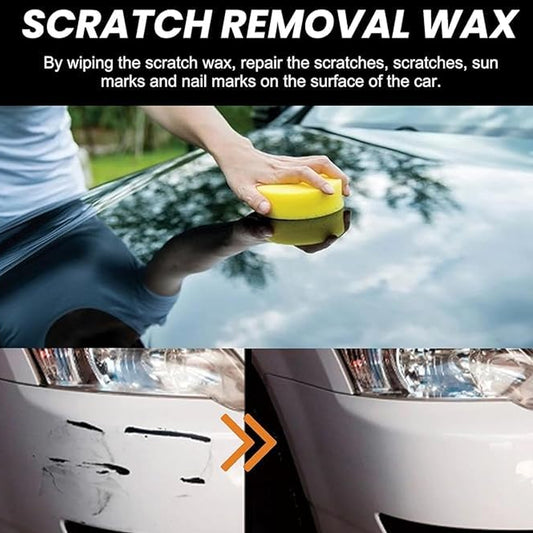 Car Scratch Removal Wax, 60 ml Scratch Repair and Surface Restorer with Sponge Applicator for Removing Scratches, Stains and Oxidation (1 Set)