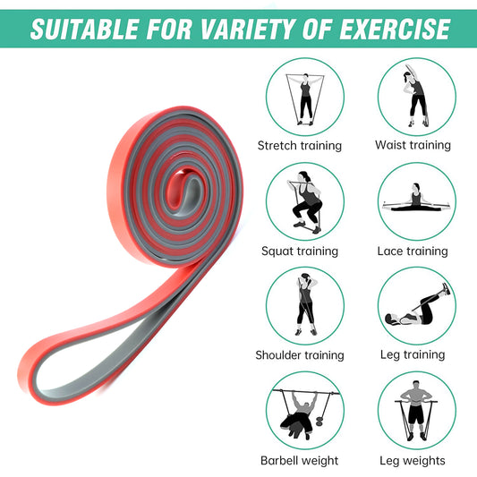 Heavy-Duty Resistance Exercise Band – Long Loop Power Band for Workouts, Strength, Mobility, Stretching and Assisted Pull-Ups (Durable Dual-Layer Fitness Band) - 2080×13 mm