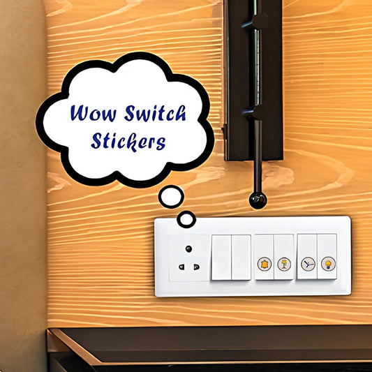 Smart Switch Icon Sticker Sheet (1 Sheet 88 Icons) Easy Peel & Stick | Clear Appliance Icons for Home &Office Switchboards