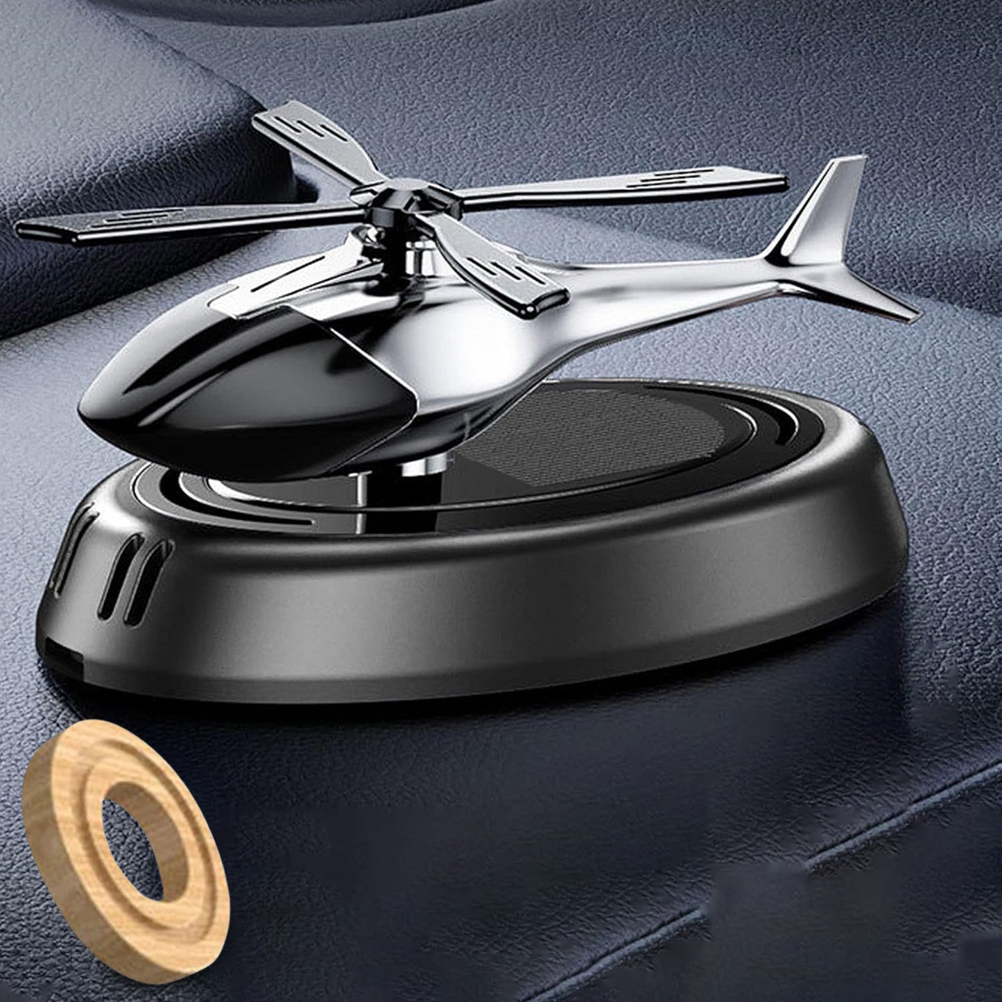 Car Dashboard Perfume Diffuser With Rotating Blades (1 Set) | Rotating Blade Design | Stylish Car Fragrance Diffuser | Interior Decoration & Odour Control