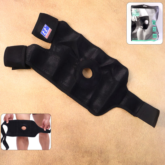 Adjustable Elastic Knee Support Brace with Patella Hole (1 Pc)