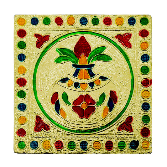 Fancy Wooden Designer Bajot Decorative Pooja Chowki for Home Temple, Religious Ceremonies, Festivals and Home Décor (1 Pc)