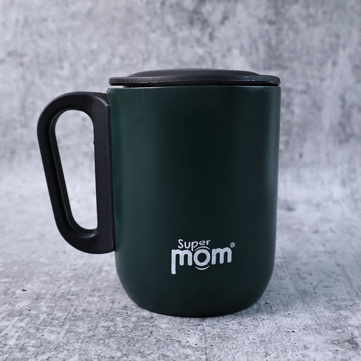 Supermom Metallic Stainless Steel Insulated Mug With Lid 300ml (1 Pc) | Double Wall Coffee & Tea Cup | Travel-Friendly | Durable & Stylish
