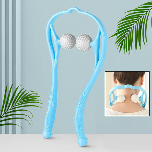 Portable Neck Shoulder Massager Manual Trigger Point Massage Tool for Neck, Shoulders, Back, Arms and Waist Pain Relief (1 Pc)