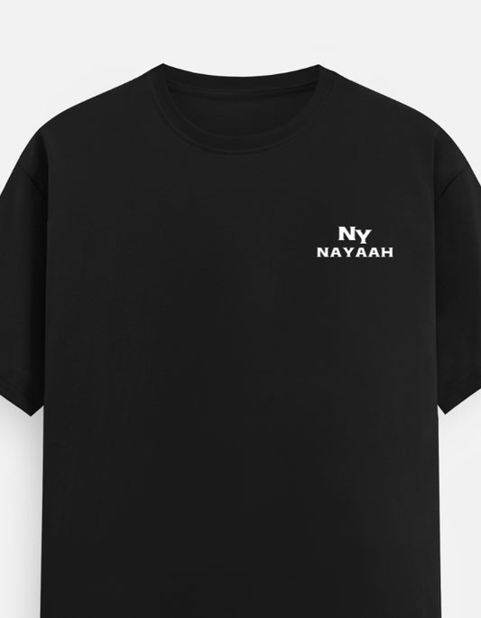 NAYAAH Premium (Coral / Black) 100% Cotton 180 GSM Unisex Regular Fit T-Shirt – Soft, Breathable and Lightweight Everyday Wear Black