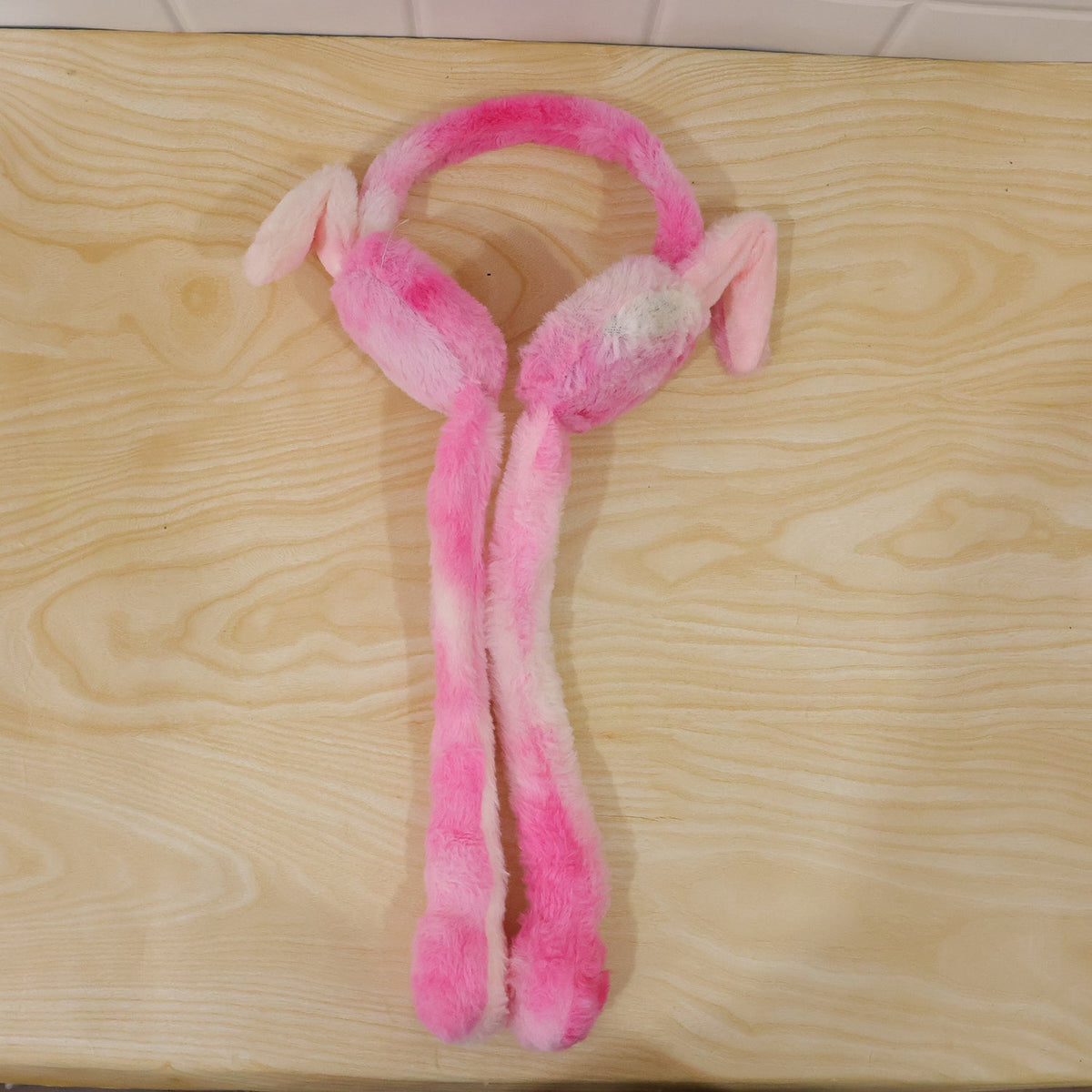 Led Light Soft Plush Winter Earmuffs With Cute Bunny Ears Long Tails (1 Piece)