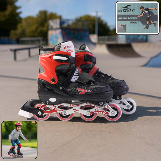 Professional Adjustable Inline Skates for Kids, Adults (XL Size) – High-Speed Roller Skating Shoes with PU Wheels & Aluminum Frame
