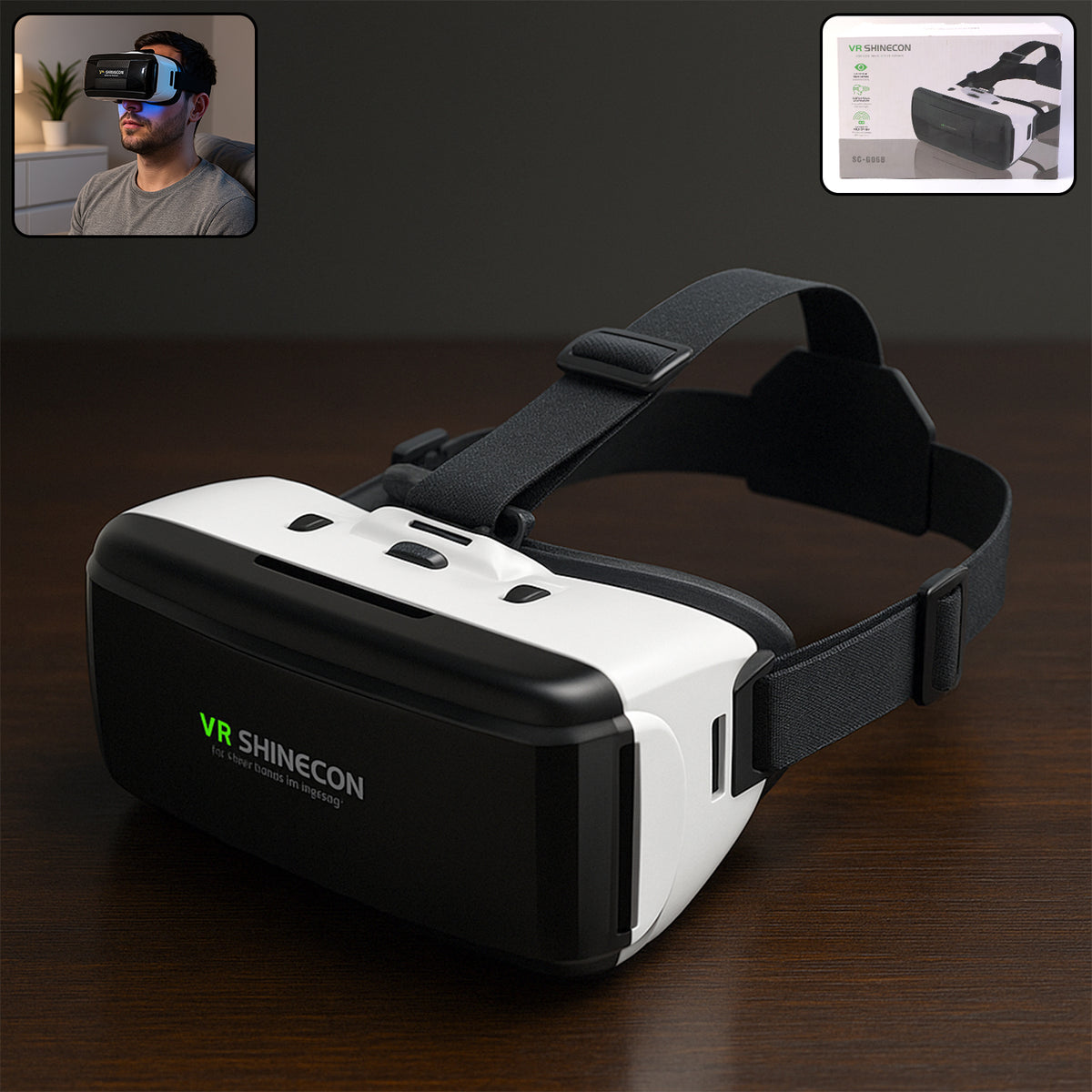 Premium VR 3D Virtual Reality Headset – Immersive 360° Experience for Gaming, Movies, Learning & Entertainment (1 Pc)
