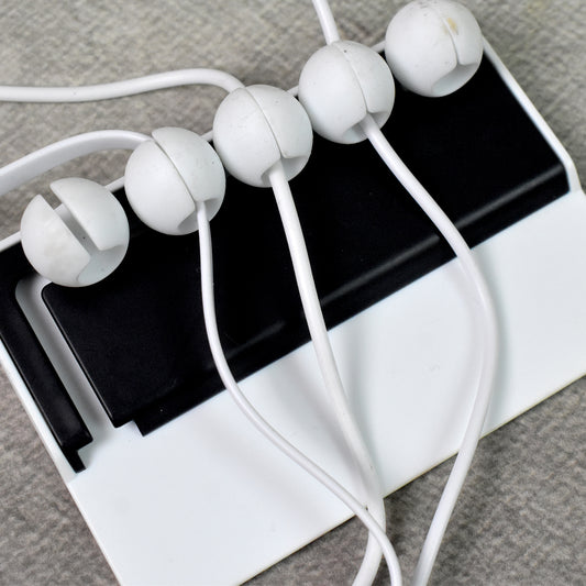 Adhesive Silicone Cable Clips 5 Slot Self Adhesive Cable Organizer for Charging Cables USB Wires Power Cords Desk Home Office and Car (1 Pc)