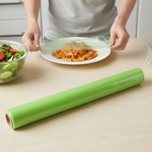 Freshee Biodegradable Cling Film Roll Length 30 Metre Width 300mm | Kitchen Stretch Wrap | Food-Safe | Clear, Tear-Resistant Food Storage Film