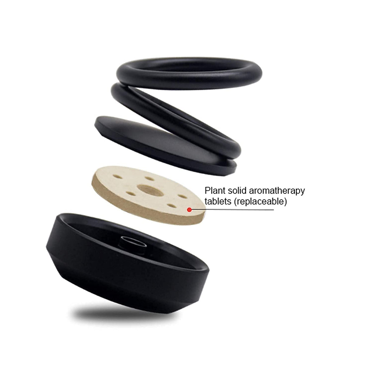 Solar Power Car Aroma Diffuser 360° double Ring Rotating Design | Solar Rotating Car Perfume | Dashboard Fragrance Diffuser for Car, Home & Office