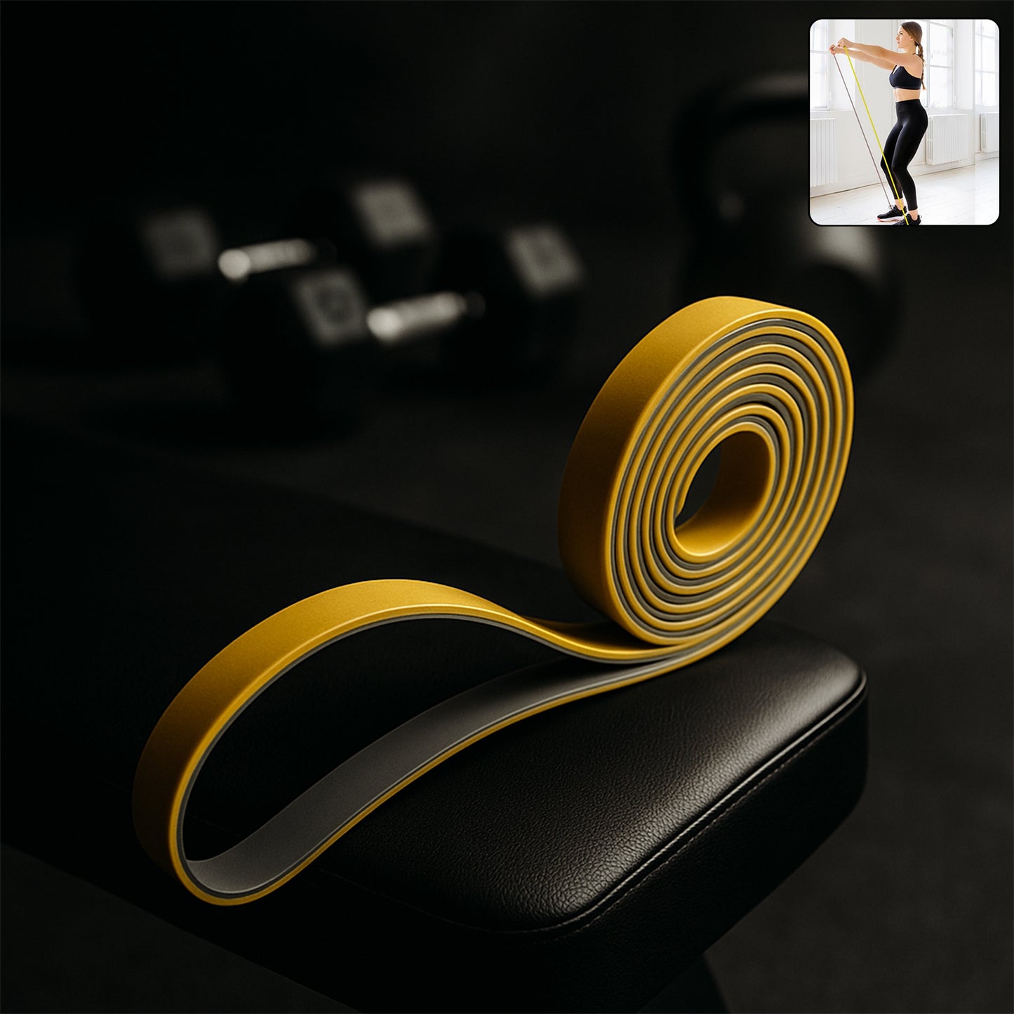 High-Strength Resistance Loop Band for Fitness, Yoga, Strength Training & Full Body Workouts – Heavy-Duty Elastic Power Band (2080mm x 22mm) | 1 Pc