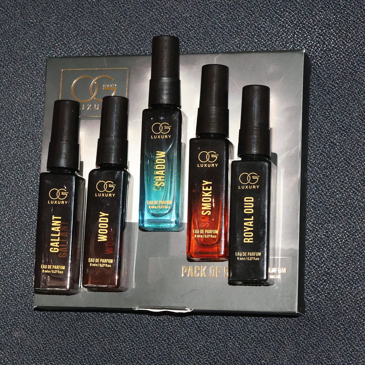 Og Beauty Luxury Perfume Combo Pack (8 Ml 5 Pc) Gallant • Woody • Shadow • Smokey • Royal Oud