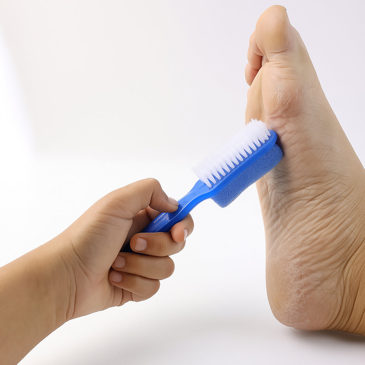 2-in-1 Foot Scrubber Brush With Pumice Stone | Dual-Sided Pedicure Tool for Dead Skin, Callus & Heel Cleaning (1 Pc)