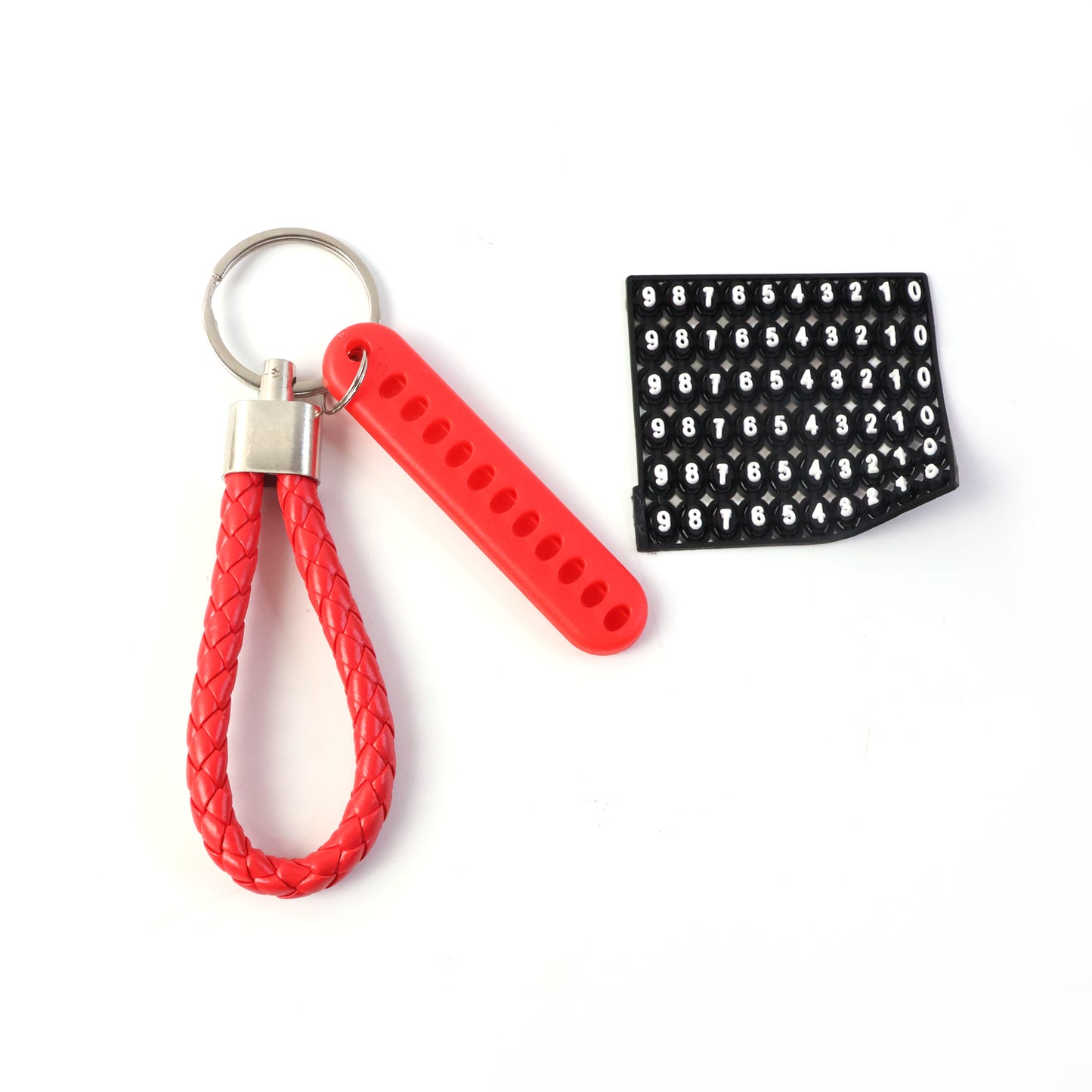 Anti-Lost Keychain with Number Plate for Keys, Bags, Luggage, Wallets & Personal Items | Durable Braided Key Tag for Easy Identification & Loss Prevention (1 Pc)