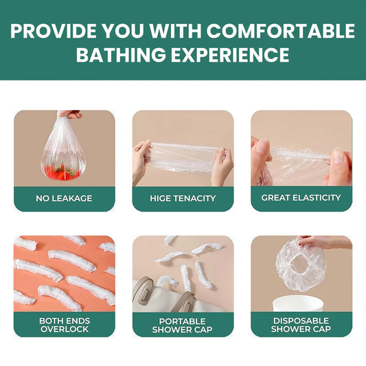 Disposable Men’s Hair Protection Shower Cap and Head Cover – Waterproof Elastic Hygiene Cap (Pack of 5)