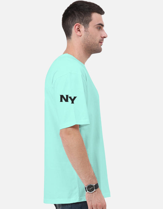 NAYAAH Premium (Mint) 100% Cotton 240 GSM Unisex Oversized T-Shirt – Heavyweight Breathable Everyday Wear