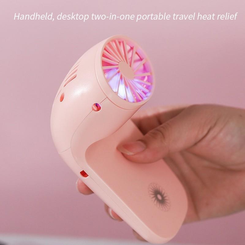 Portable Mobile Phone Holder Fan | USB Rechargeable Handheld Fan | Multi-Function | 3 Speed Modes | Handheld + Desk Fan | Travel Essential