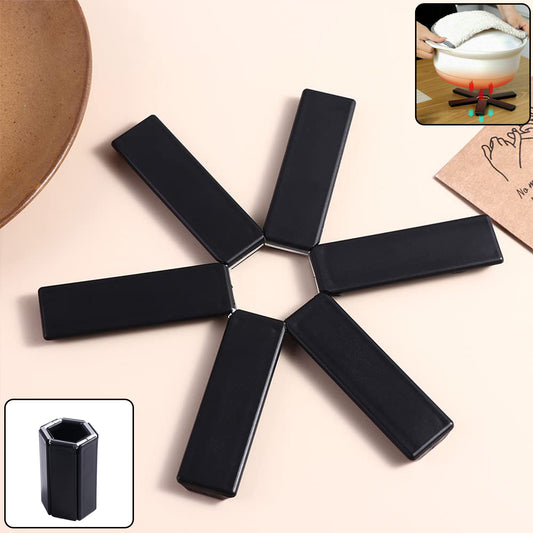 Folding Insulated Pad For Hot Pots - Foldable Trivet Mats (1 Pc) | Creative Folding Insulated Pad | Non-Slip Counter Protector | Kitchen Gadget Accessory