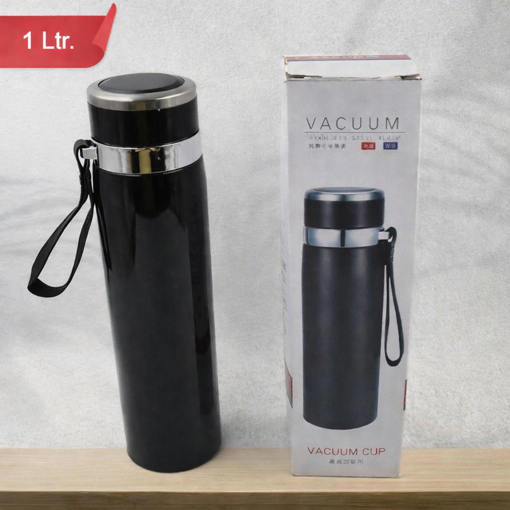 Stainless Steel Double Wall Flask Vacuum Insulated Water Bottle 1 Ltr | Keep Beverages Hot and Cold for Long