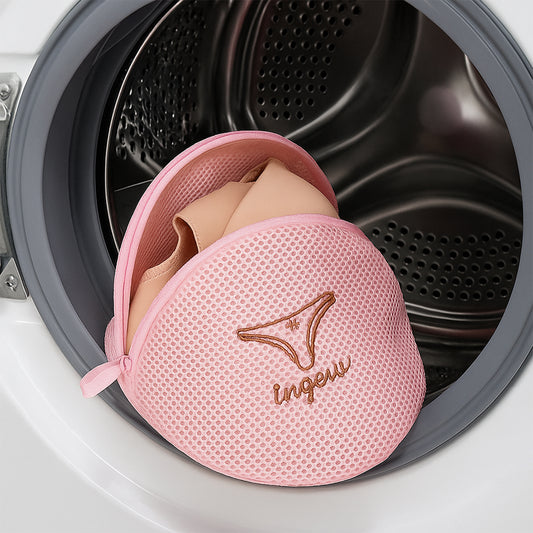 Lingerie Wash Bag Dome-shaped Protective Mesh Laundry Pouch With Zip Closure (1 Pc)
